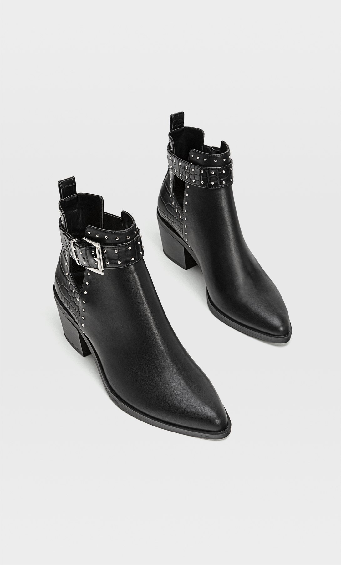 Studded cut-out ankle boots - Women's 