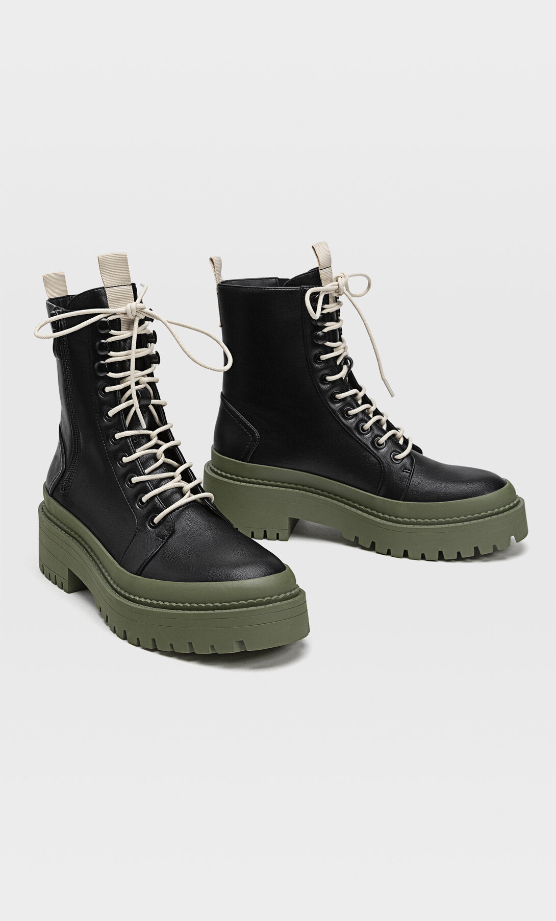 Stradivarius green boots clearance