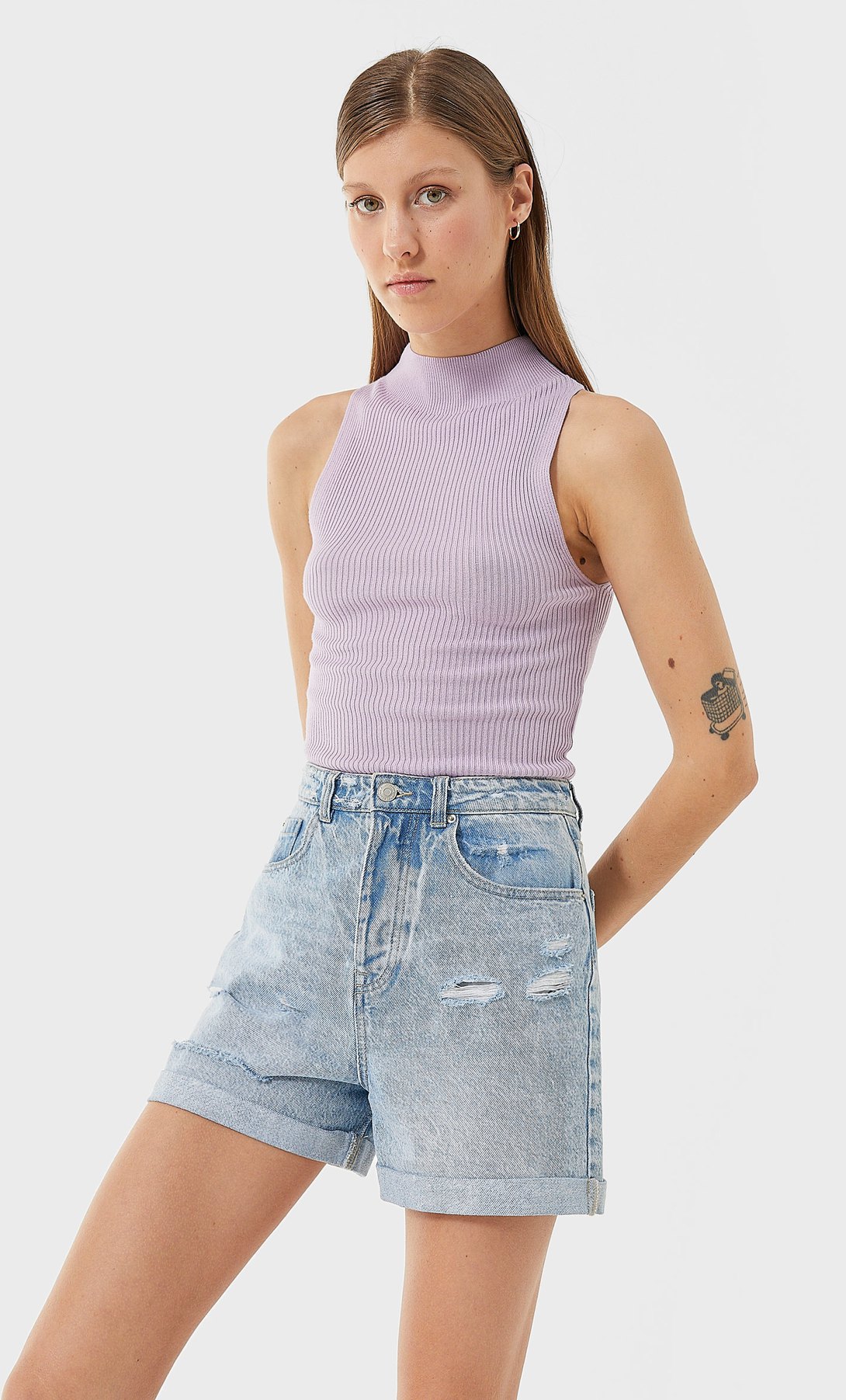 stradivarius mom shorts