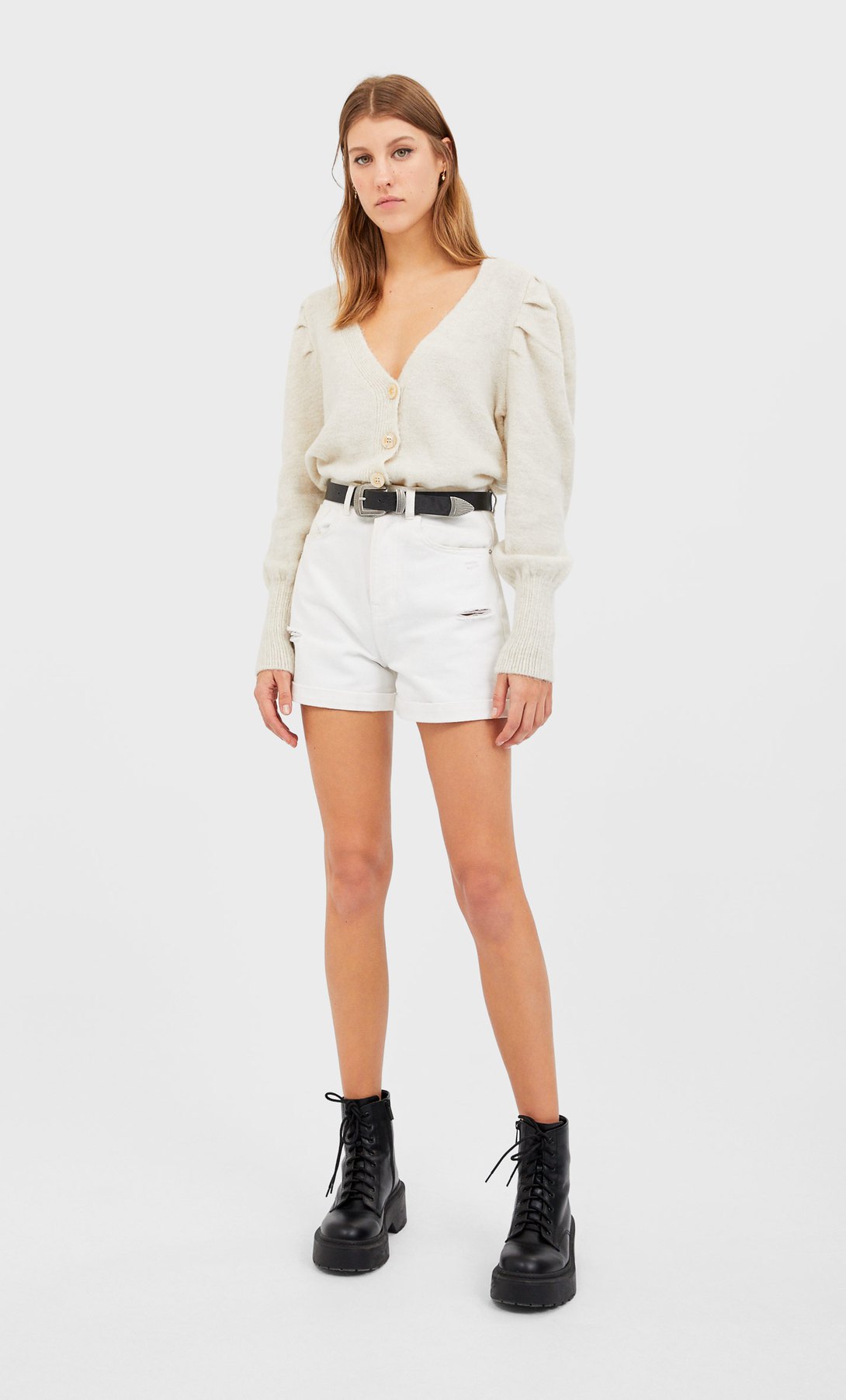 stradivarius mom shorts