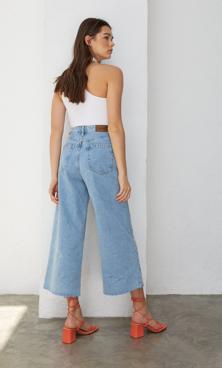 stradivarius culotte jeans