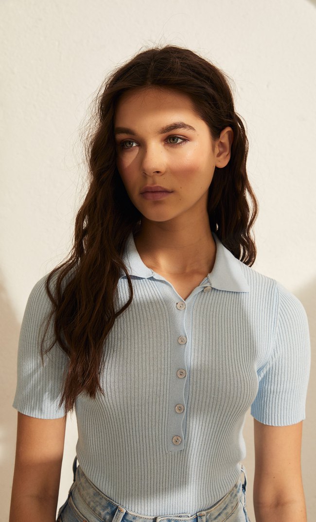 stradivarius white shirt dress