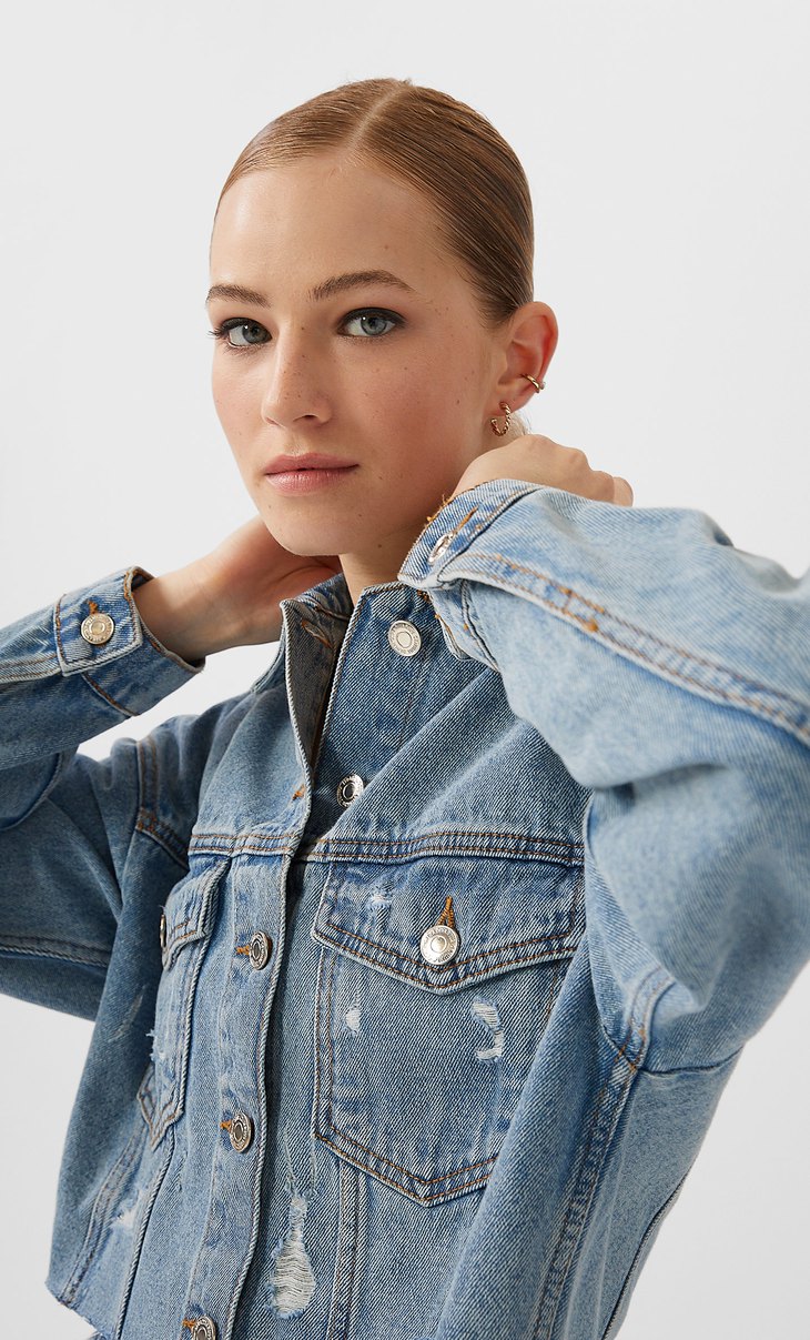 stradivarius veste en jean