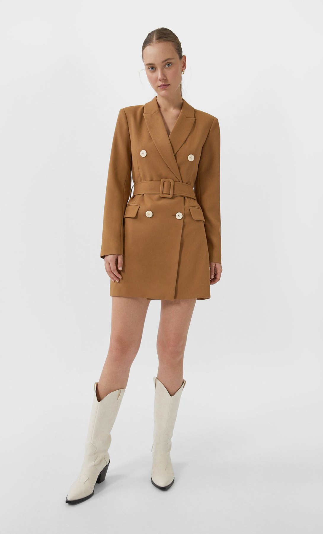 blazer dress stradivarius