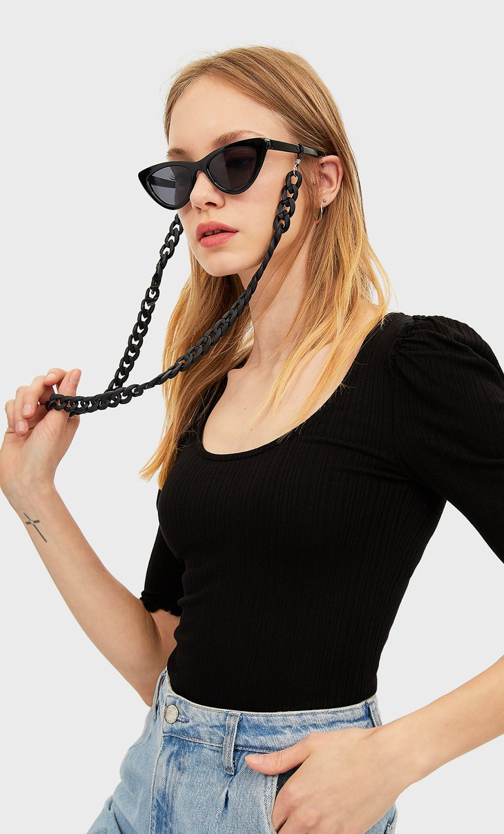 maglietta con ciglia stradivarius