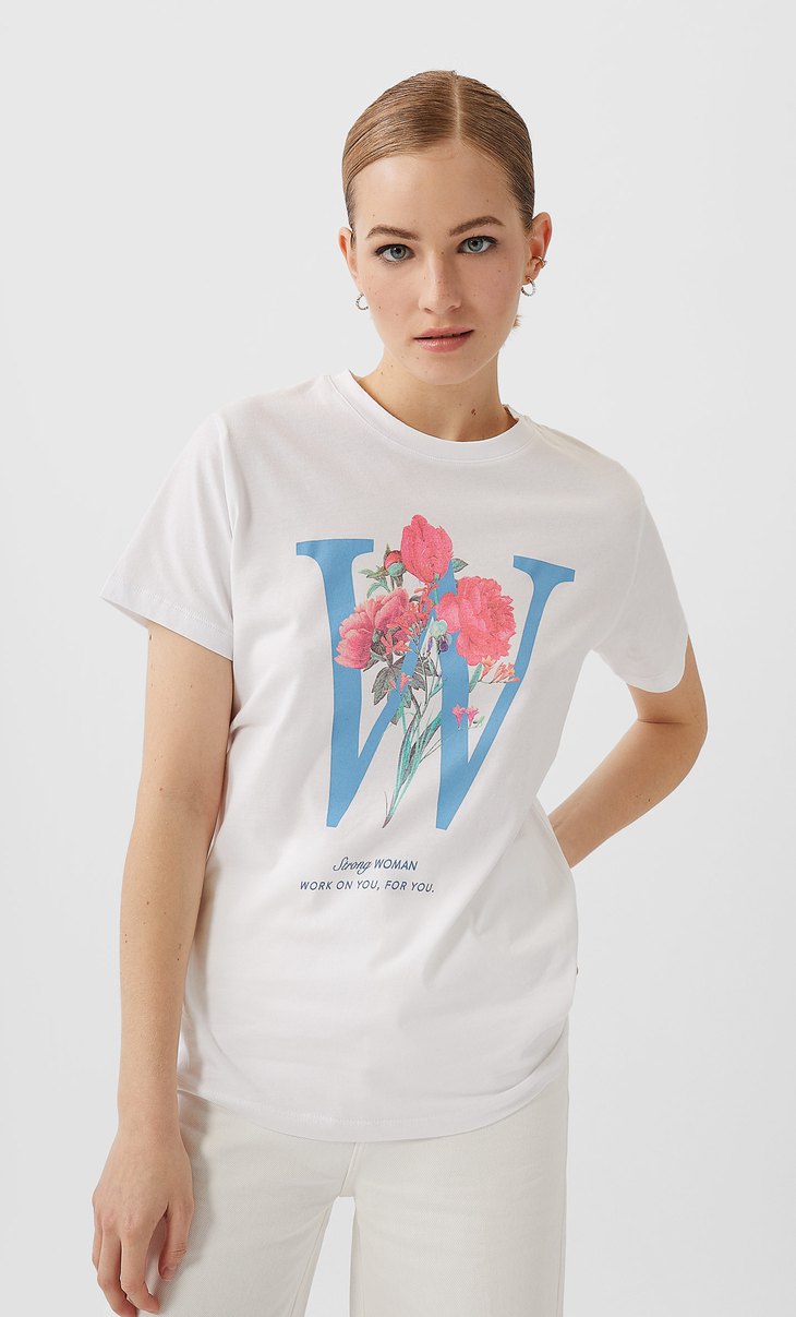 maglietta con ciglia stradivarius