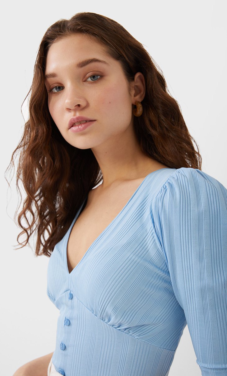 maglietta con ciglia stradivarius