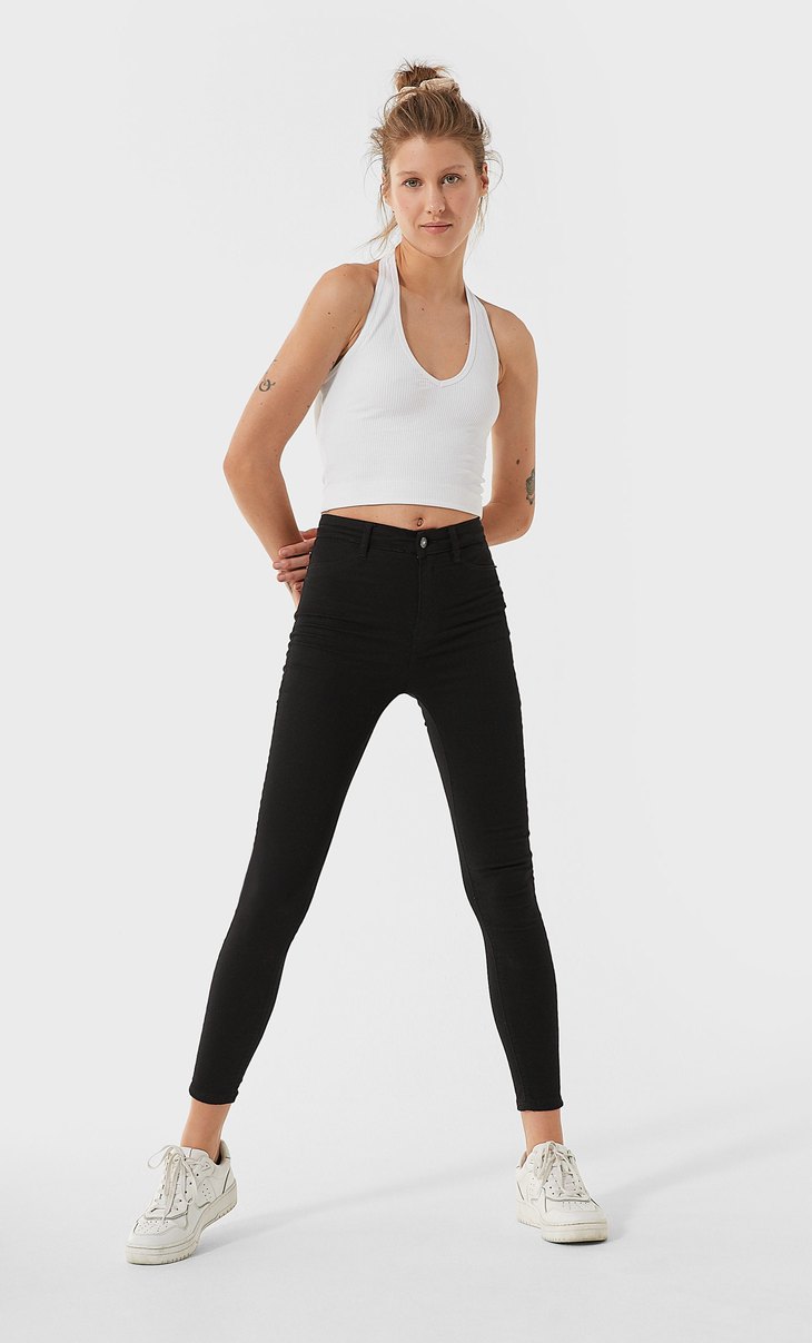 stradivarius spodnie super high waist