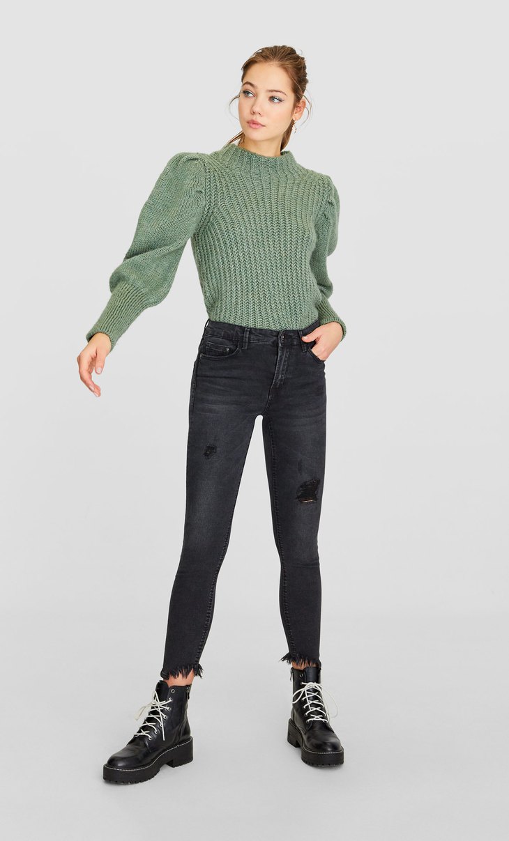 stradivarius jeans regular high waist