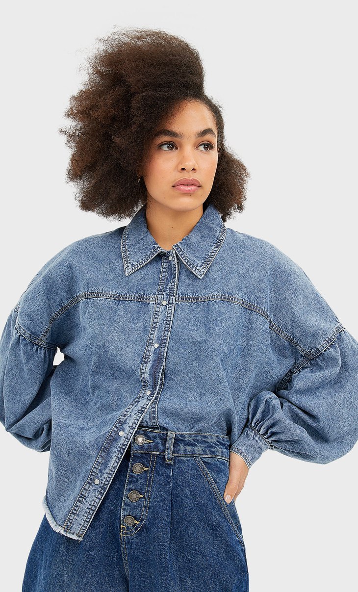 camisas vaqueras mujer stradivarius