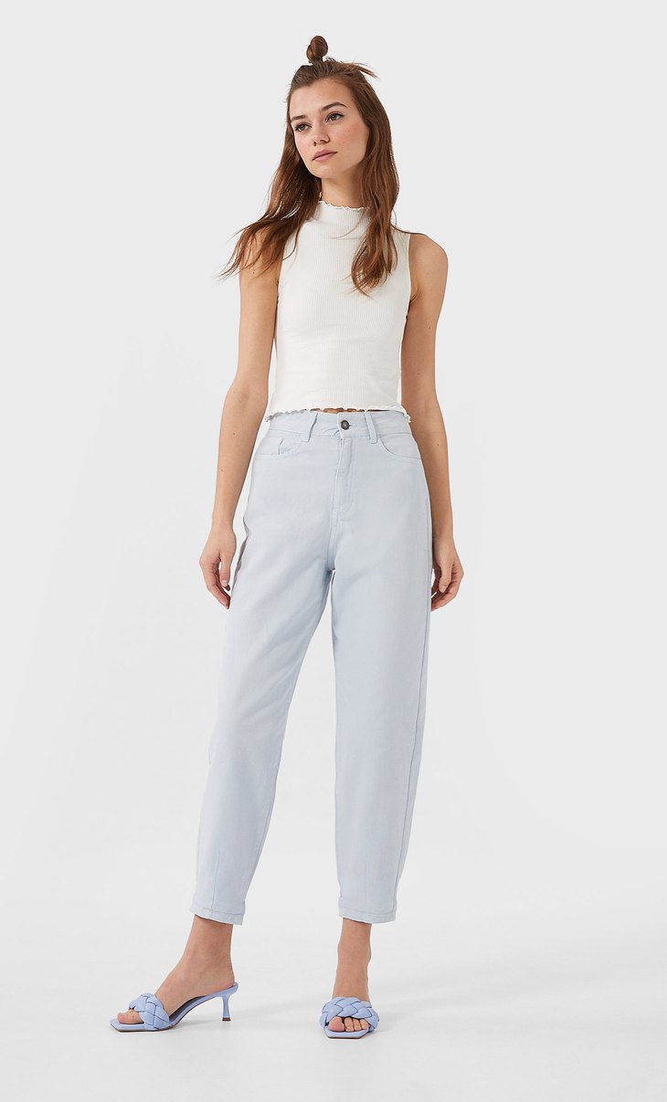 Pantelonia Gynaikeia Moda Anoi3hs 2020 Stradivarius Greek