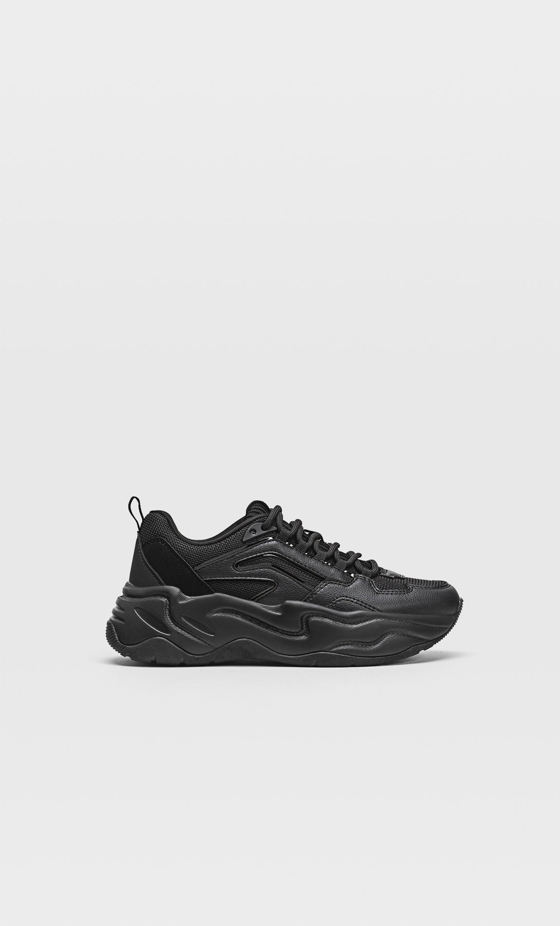 Black chunky sole trainers - null 