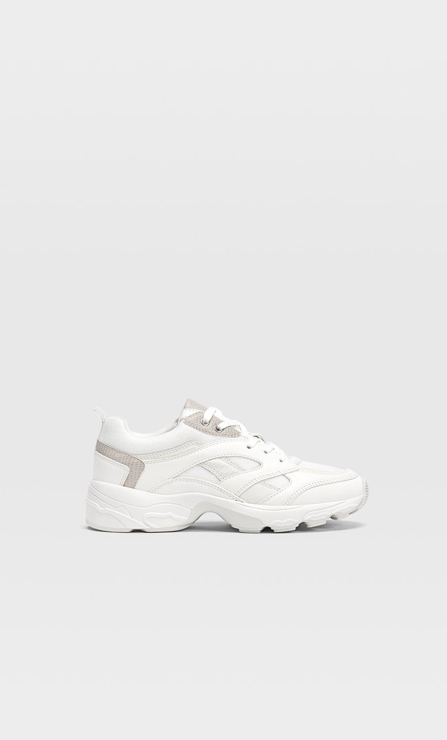 stradivarius chunky sole trainer