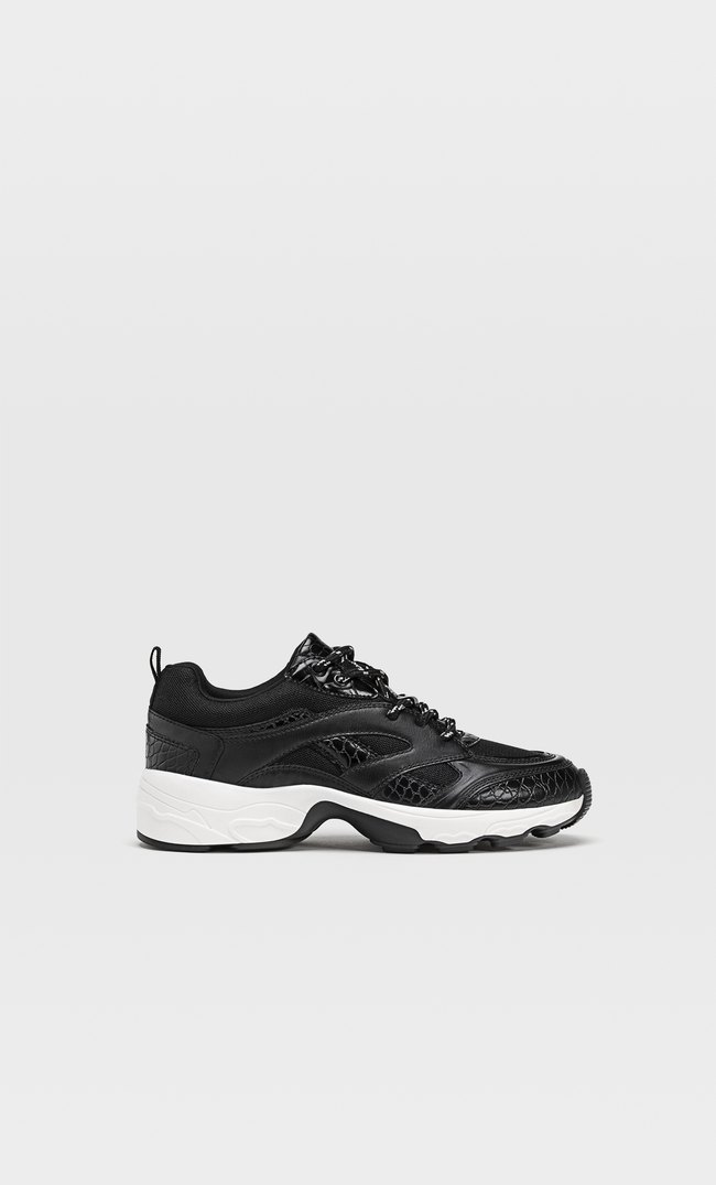 Chunky sole trainers with trims - Women 