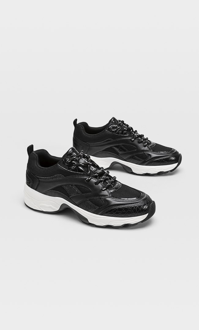 stradivarius chunky sole trainer