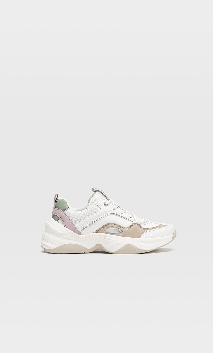 stradivarius chunky sole trainer