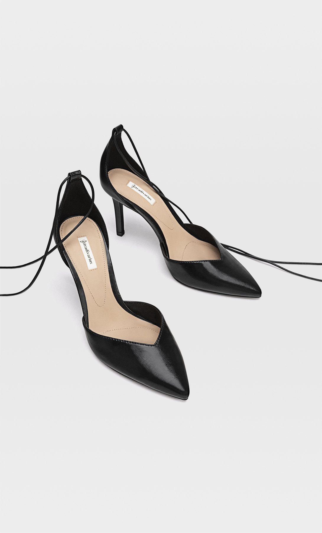 Black tie-up heels - Women's null 