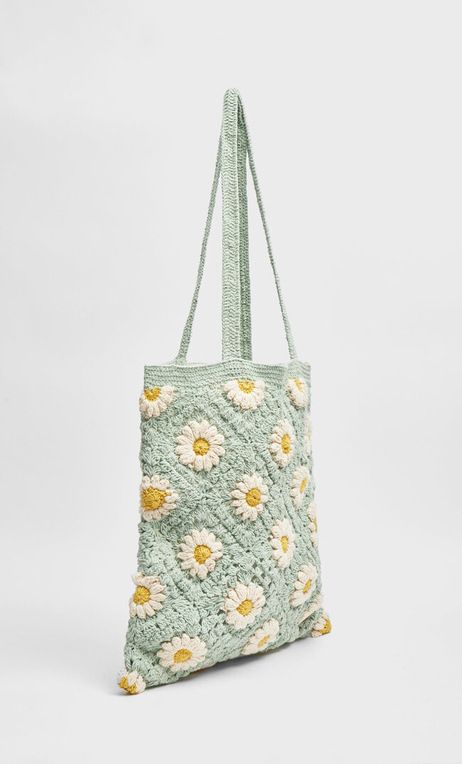 

Stradivarius Szydełkowa Torba Tote Oliwkowy 103