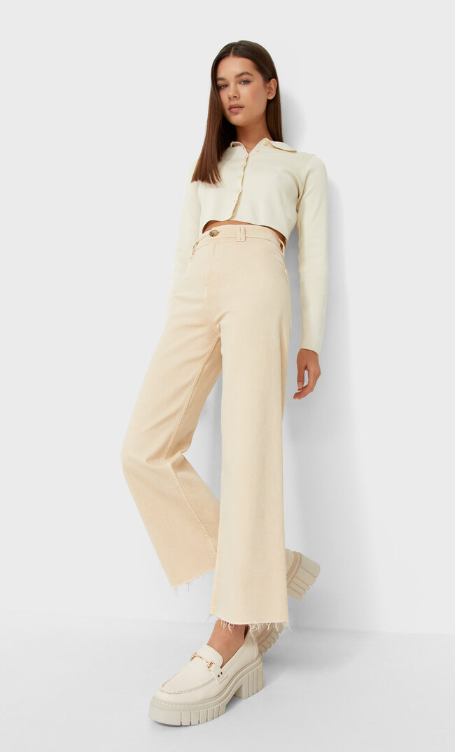 

Stradivarius Twill-Culotte Ohne Naht Steingrau 38