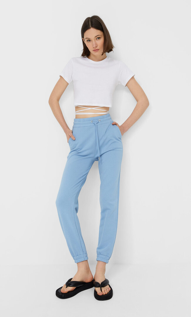 

Stradivarius Jogginghose Aus Plüschgewebe Himmelblau Xl