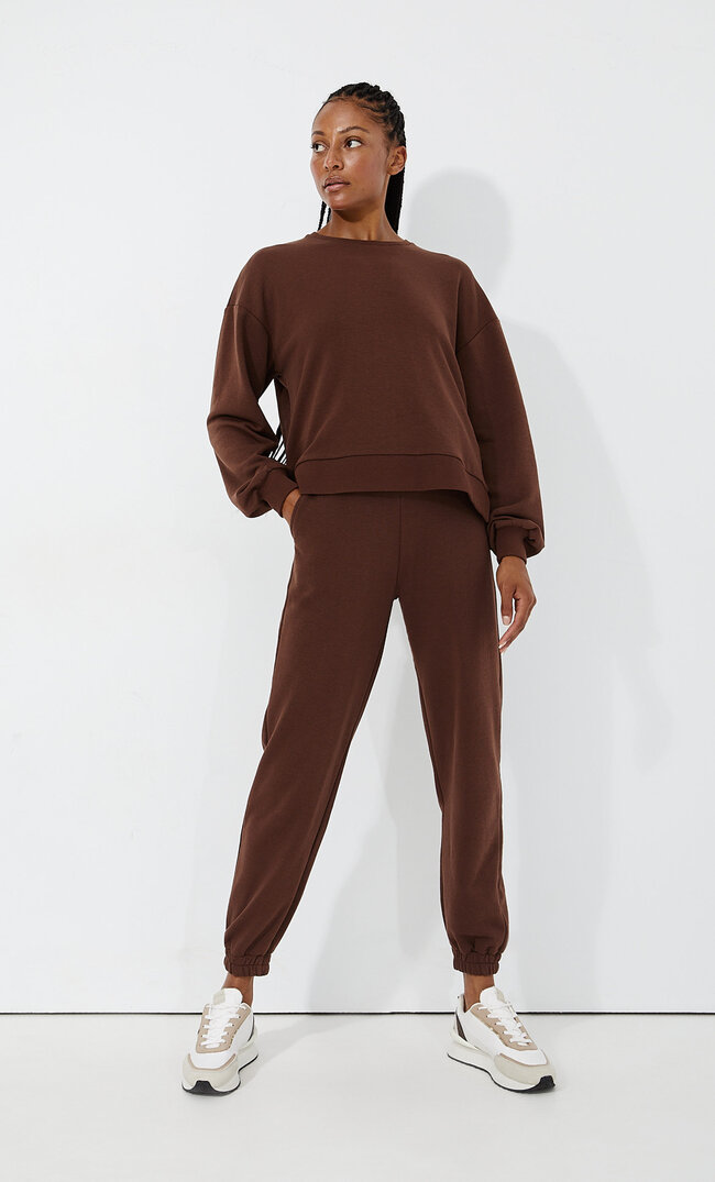 

Stradivarius Jogginghose Aus Plüschgewebe Braun S