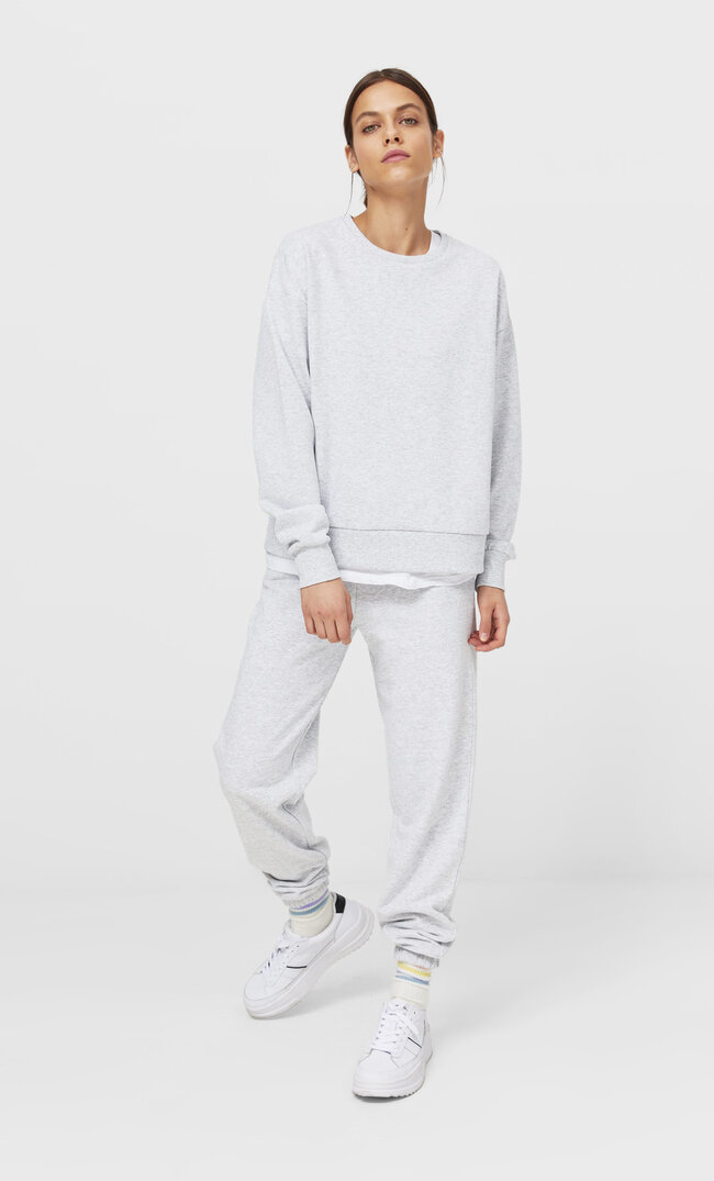 

Stradivarius Pack Jogger Und Sweatshirt Grau Melange M