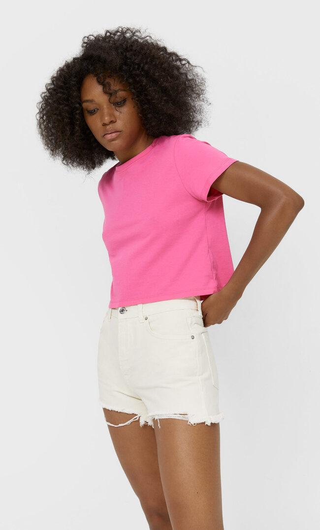 

Stradivarius Jeans Shorts Mit Rissen Vanille 38