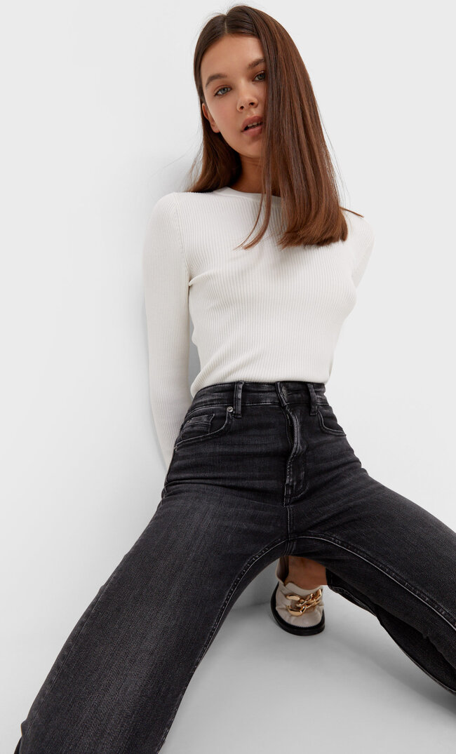 

Stradivarius Regular Waist Skinny-Jeans Dunkelgrau 36