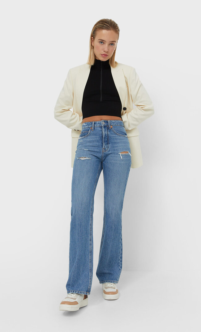 

Stradivarius Vintage-Schlaghose Mittleres Denim 34