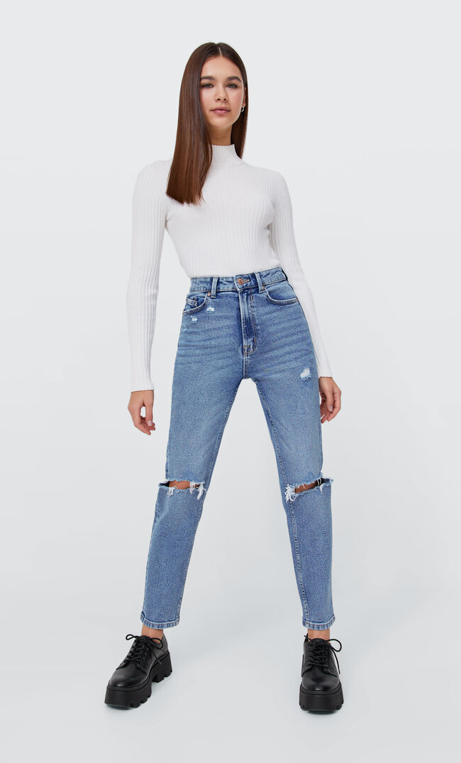 

Stradivarius Jeansy Mom Slim Multicolor 40