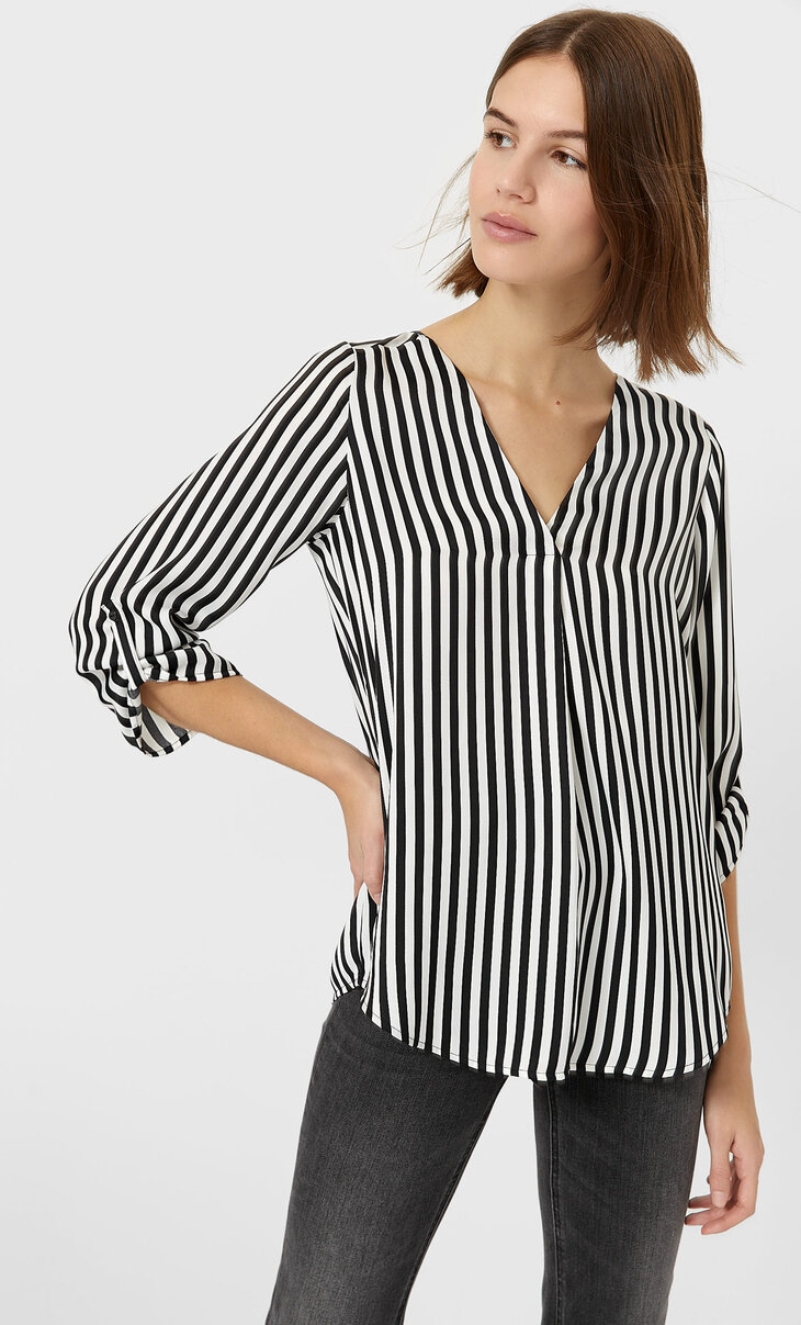 camisetas manga larga mujer stradivarius