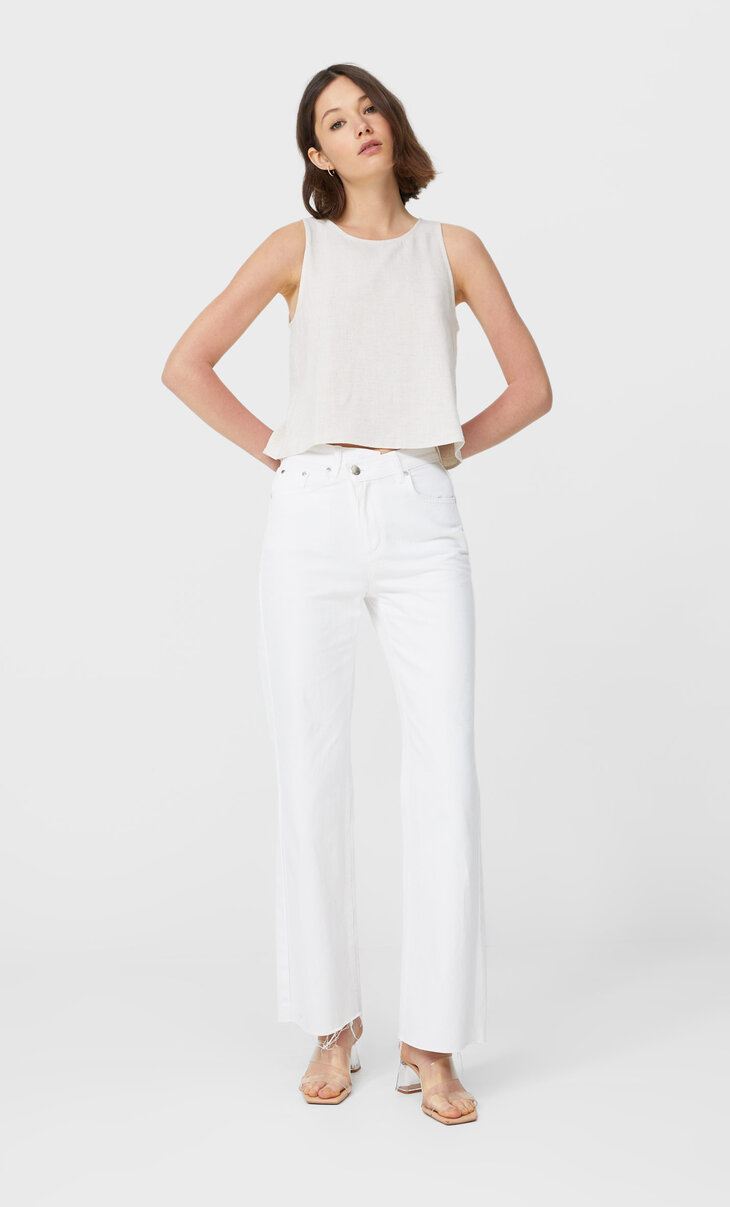 camisa negra mujer stradivarius