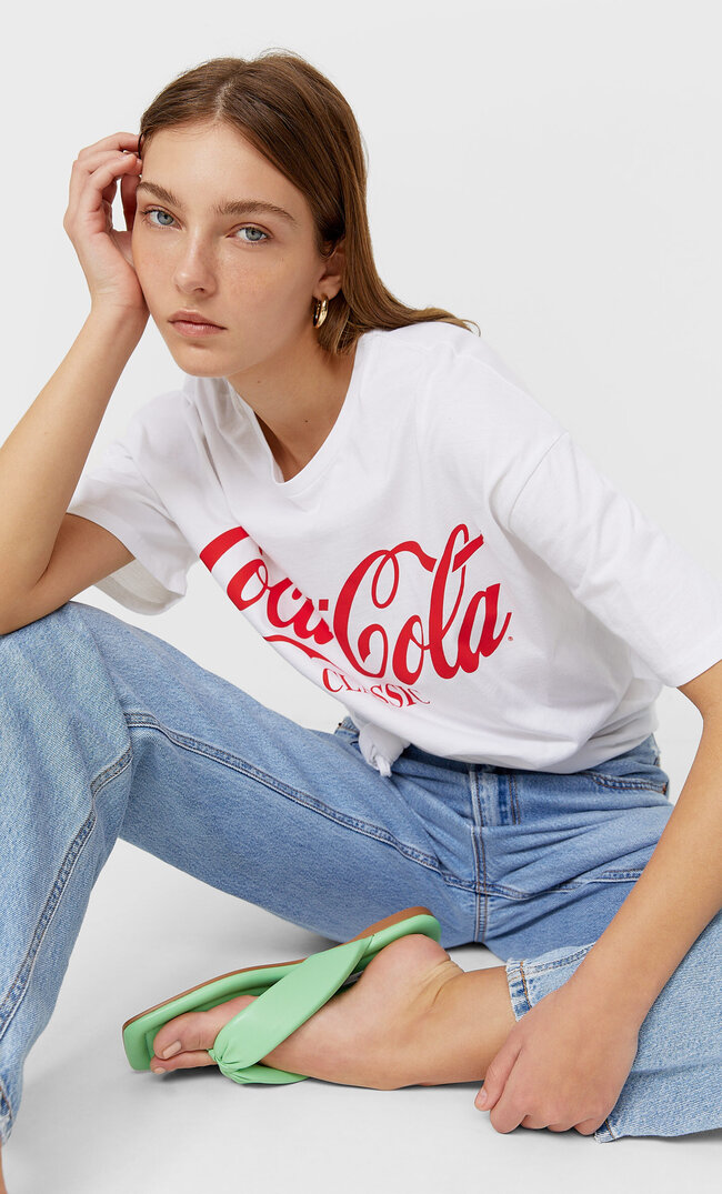 

Stradivarius Shirt Coca-Cola Weiß Xs