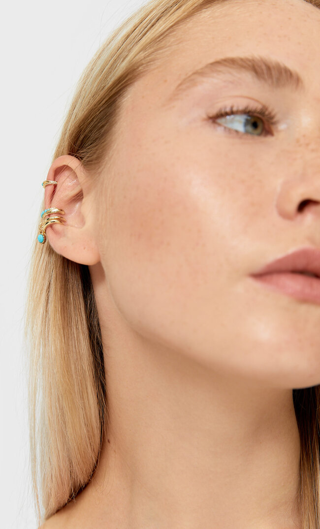 

Stradivarius 6er-Set Earcuffs Gelb 103