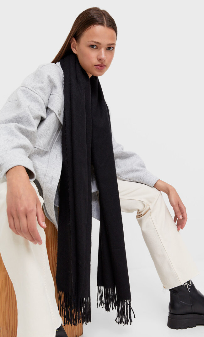 

Stradivarius Schal Soft-Touch Schwarz 103