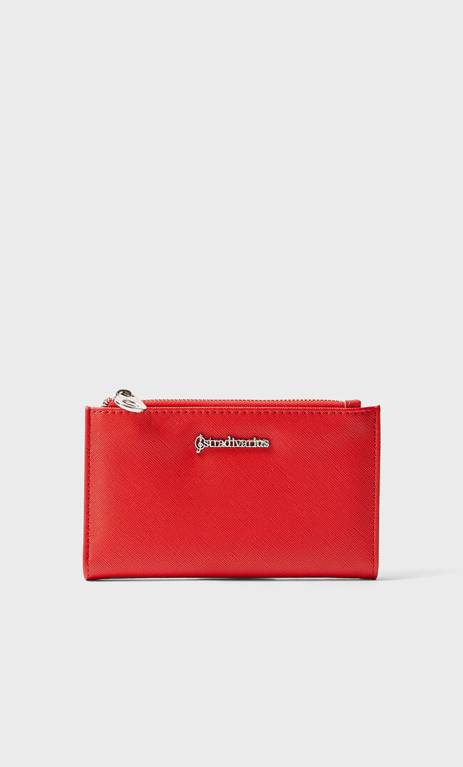 Stradivarius Portmonetka Basic Czerwony 103