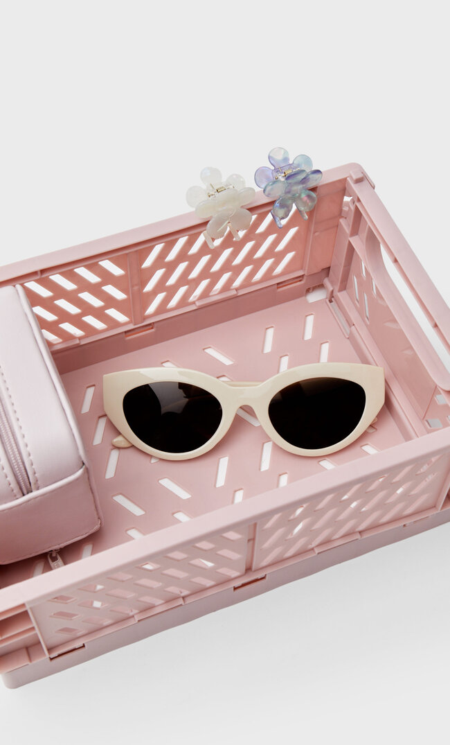 

Stradivarius Bunte Mini-Box Rosa Nude 103