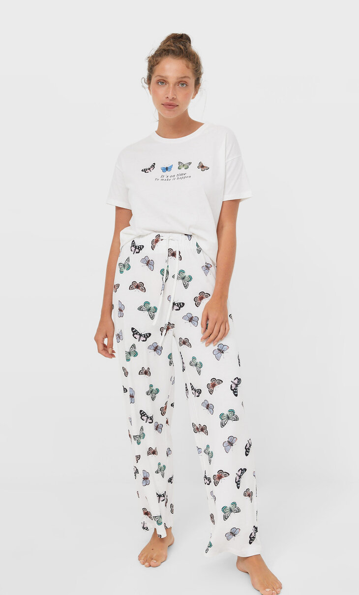 Comprar Camiseta pijama print – 5.95$ | STRADIVARIUS