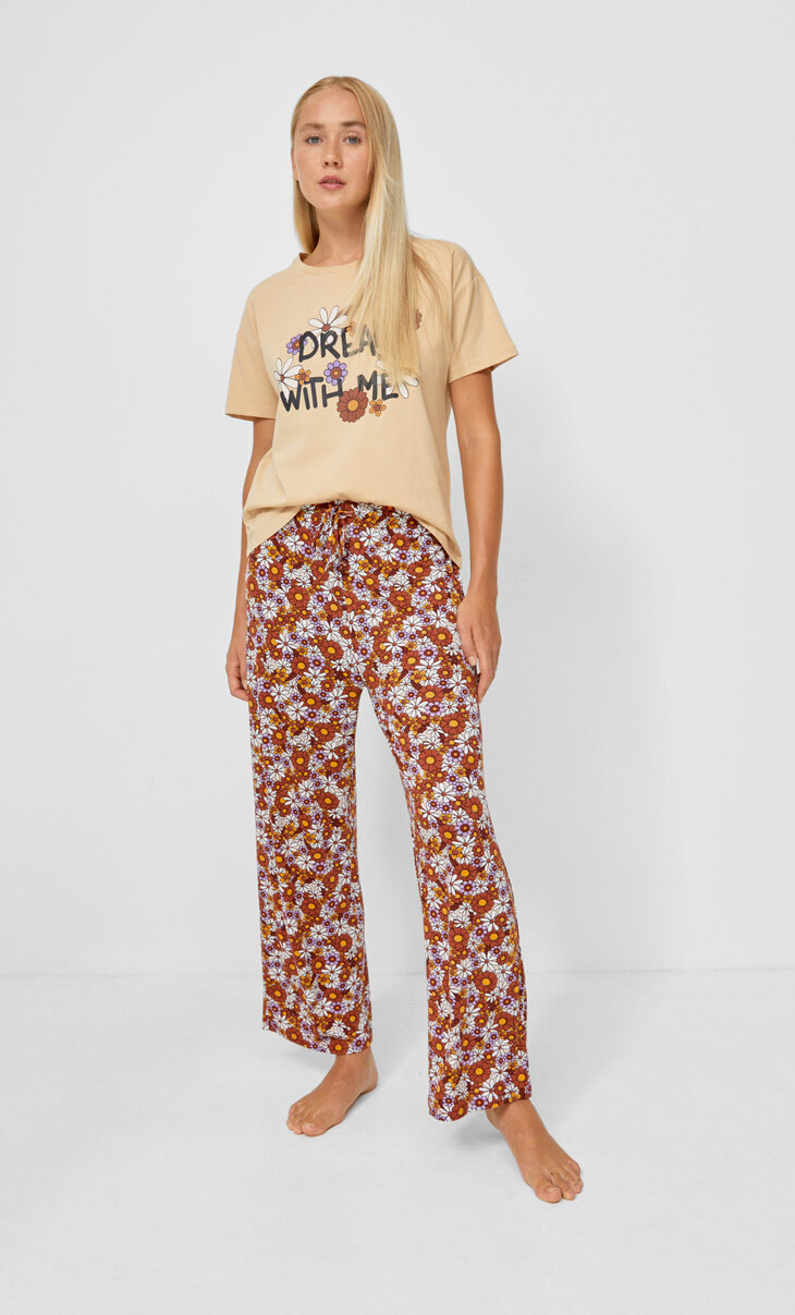Printed pyjama trousers