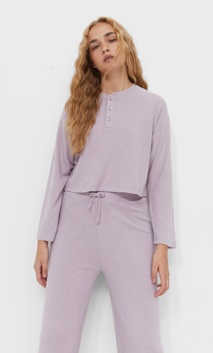 Soft-touch pyjama sweater