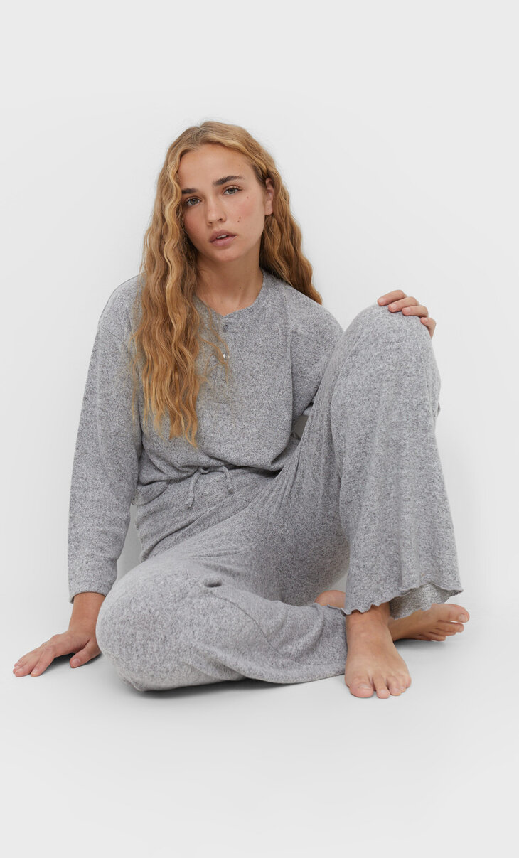 Soft-touch pyjama trousers