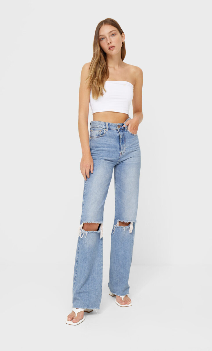 Pantalones rotos stradivarius