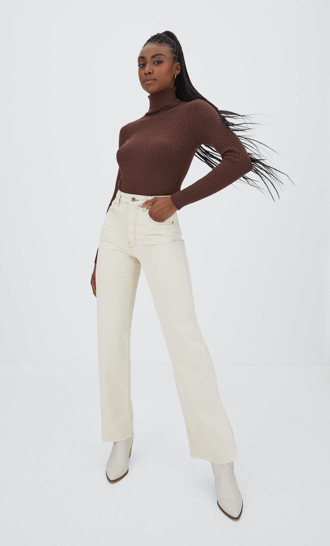

Stradivarius Jeans Im Straight-Fit Vanille 40