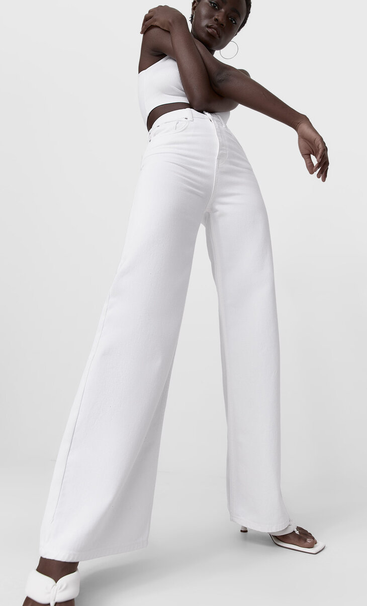 Colour super wide-leg jeans - Women's fashion | Stradivarius Stradivarius  Worldwide