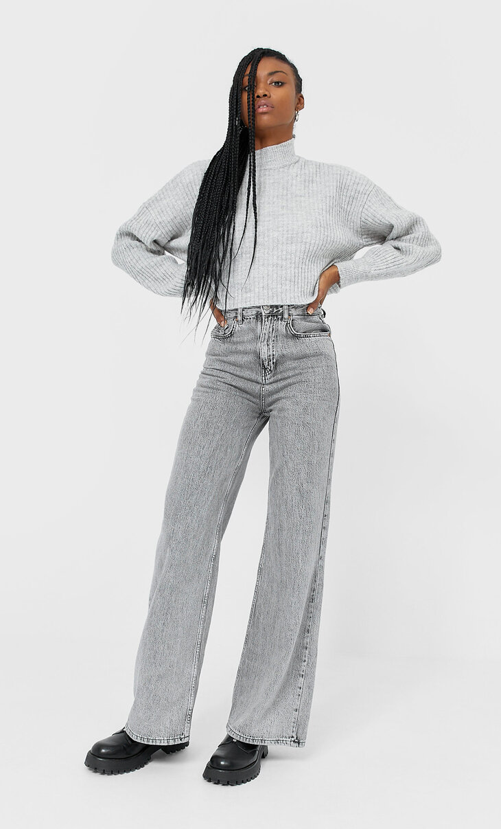 Wide-leg jeans - Women's Jeans | Stradivarius Ecuador