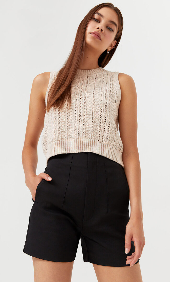 

Stradivarius Spodenki Basic Czarny 40