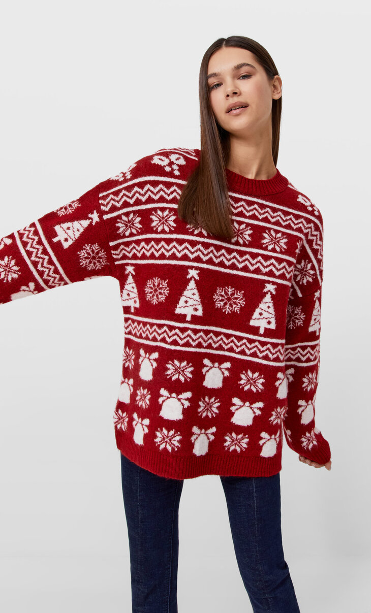 Ohlapen božični pulover