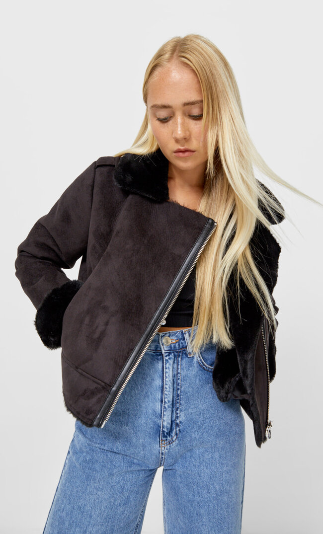 

Stradivarius Kurze Bikerjacke Schwarz L