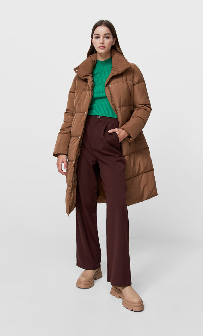 

Stradivarius Steppmantel Gelbbraun M