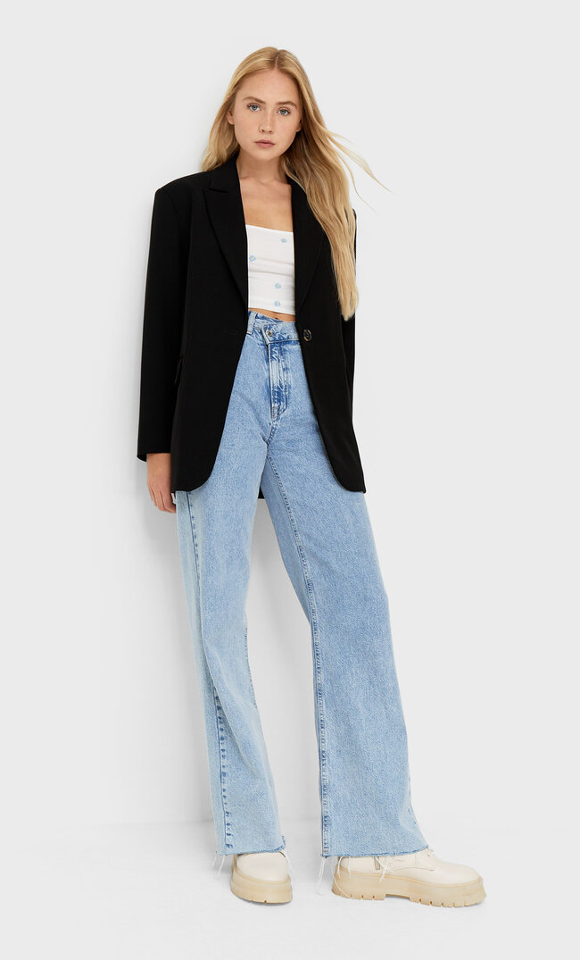 

Stradivarius Boyfriend-Blazer Schwarz S